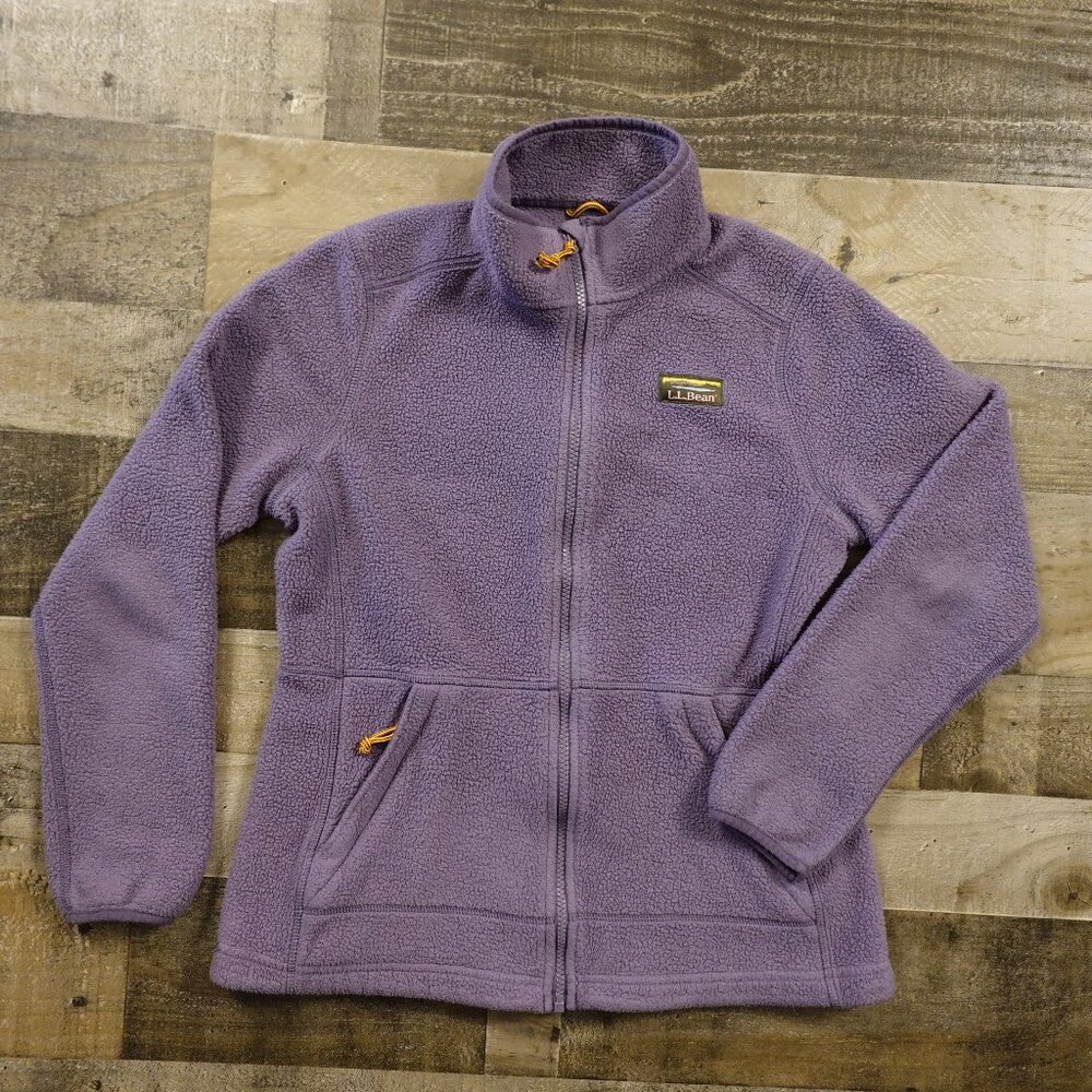 L.L.Bean Mountain Classic Fleece Jacket Women’s XS Purple Full Zip Mt‎ Katahdin